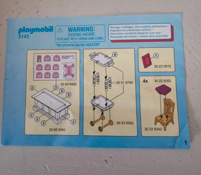 Playmobil 5145 notice