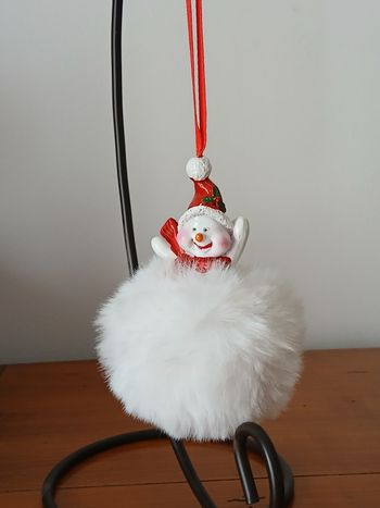 Boule pompon Bonhomme de neige