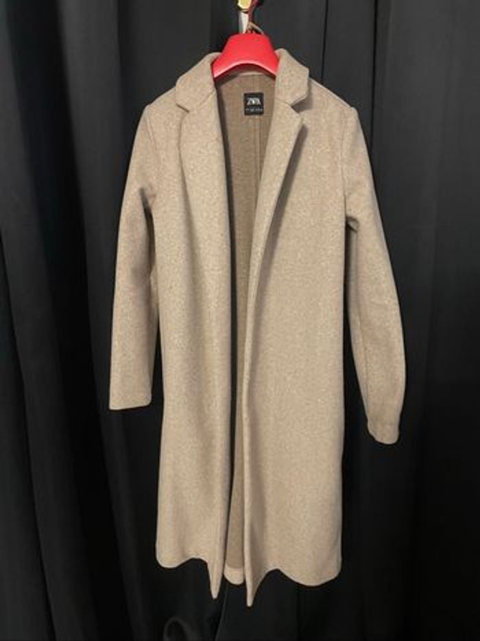 Manteau long beige - Zara