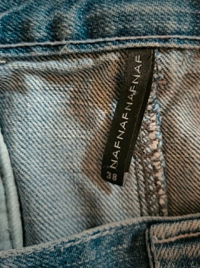 Jupe en jean bleu délavé Naf Naf M 38 - photo numéro 11