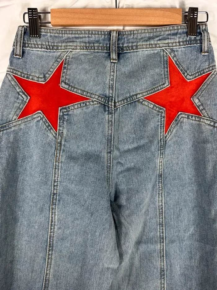 Jean SHEIN – Original & neuf avec étoiles rouges à l’arrière, pour un look audacieux - photo numéro 5