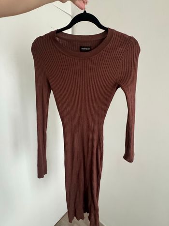 Robe en maille marron