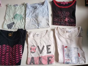 Lot de 6 tee shirts 10 ans fille  Manches courtes