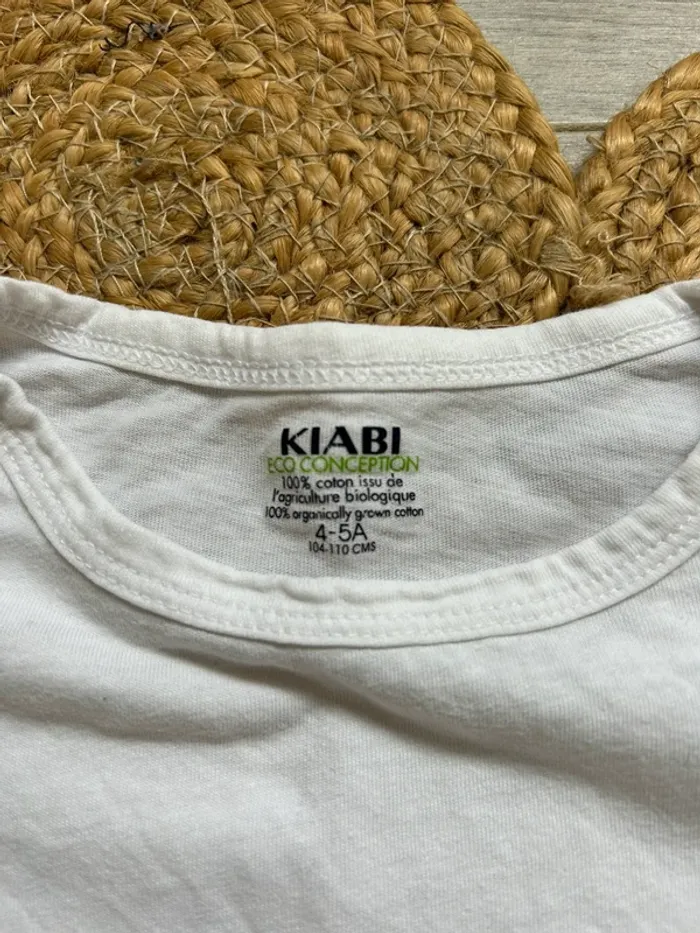 Teeshirt blanc Kiabi 4/5 ans - photo numéro 3