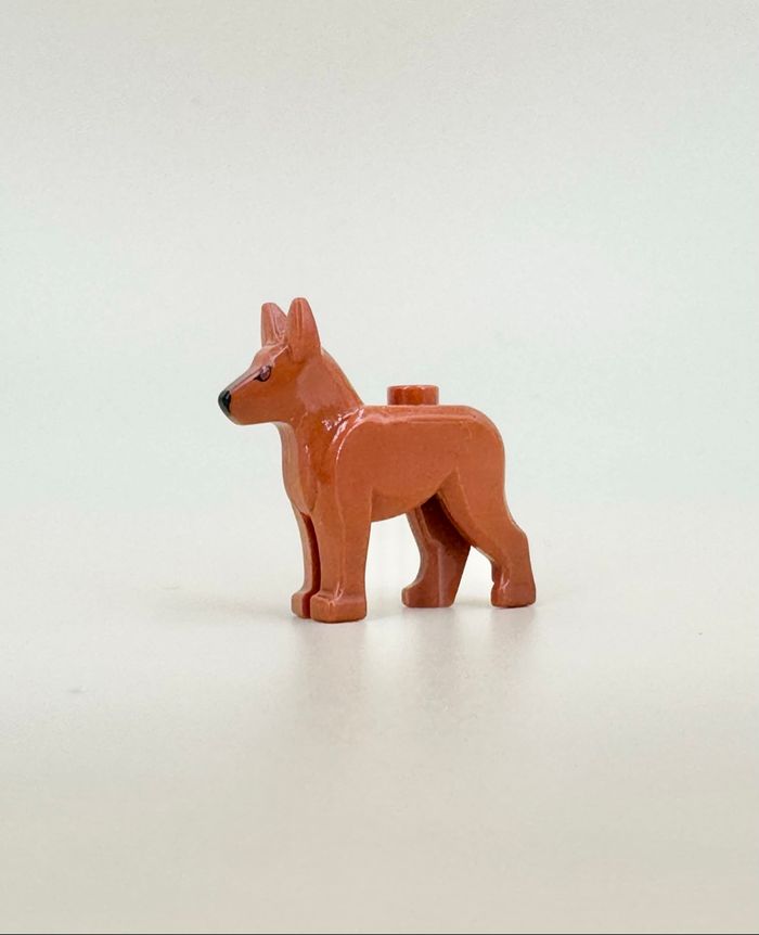 Lego Animaux City : Berger Allemand de couleur marron orangé - NEUF - photo numéro 2