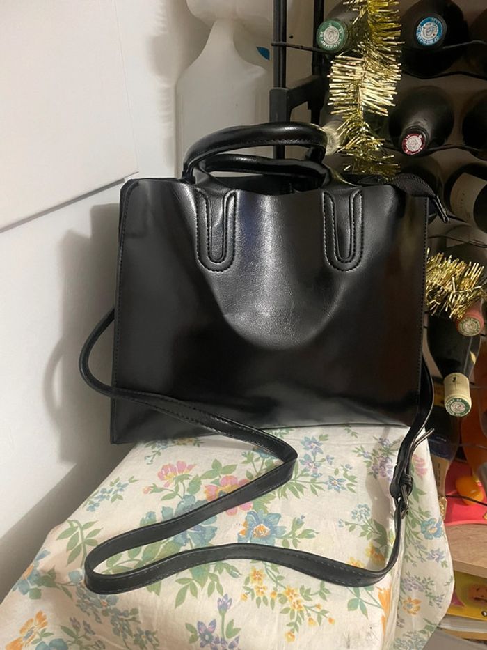 Sac Fourre Vintage noir En Cuir Synthétique - photo numéro 7