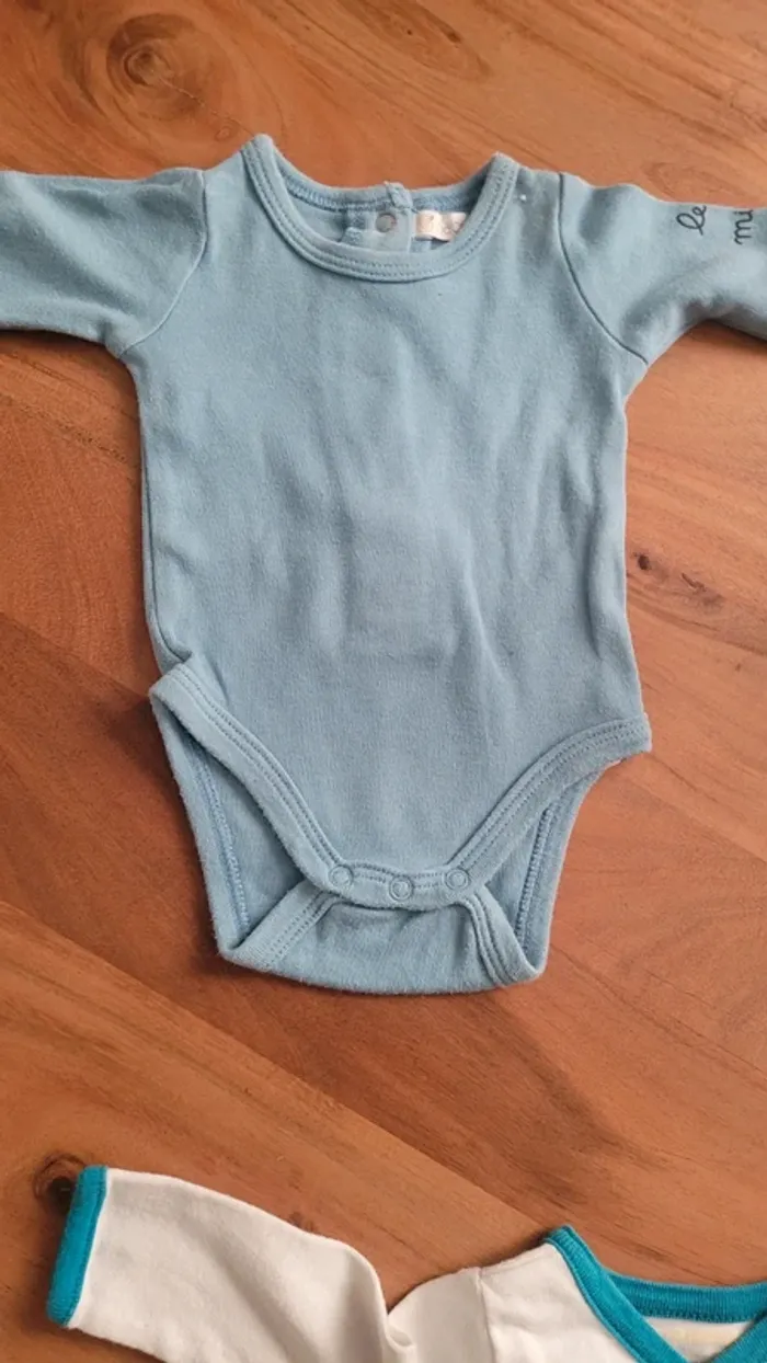Lot de 2 bodies garçon 1 mois - photo numéro 4