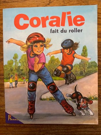 Livre album Hemma éditions Coralie fait du roller patin à roulettes
