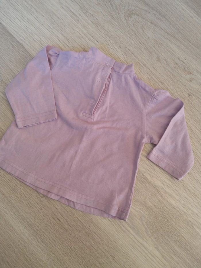 T-shirt manches longues 6 mois violet - photo numéro 4