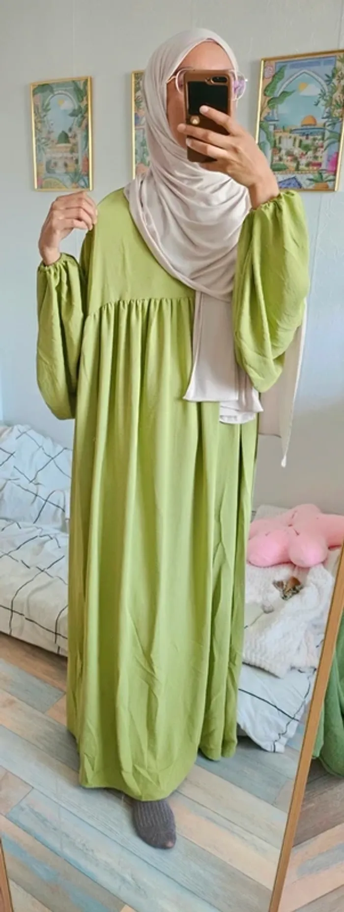 Robe verte pomme bouffante taille unique neuve - photo numéro 13