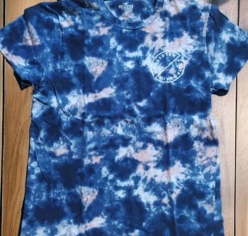 T shirt Hollister S chiné bleu et rose