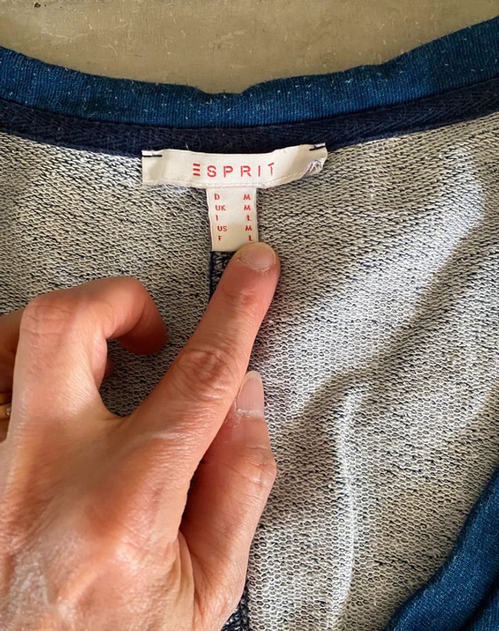 Sweat Esprit taille M / L coupe oversize bleu marine - photo numéro 7