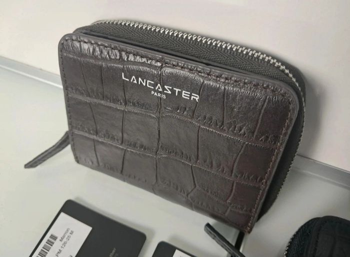 Lancaster portefeuille porte-monnaie porte carte en cuir marron neuf - photo numéro 2