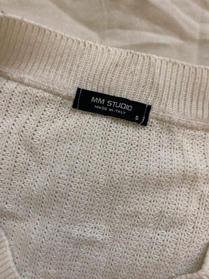 Cardigan blanc MM Studio – Fabriqué en Italie - photo numéro 4