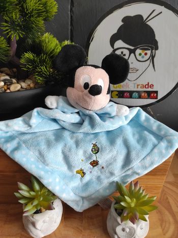 Doudou Knuffel Mickey Bleu Pois Blanc Coccinelle Disney Nicotoy #geektradedoudou