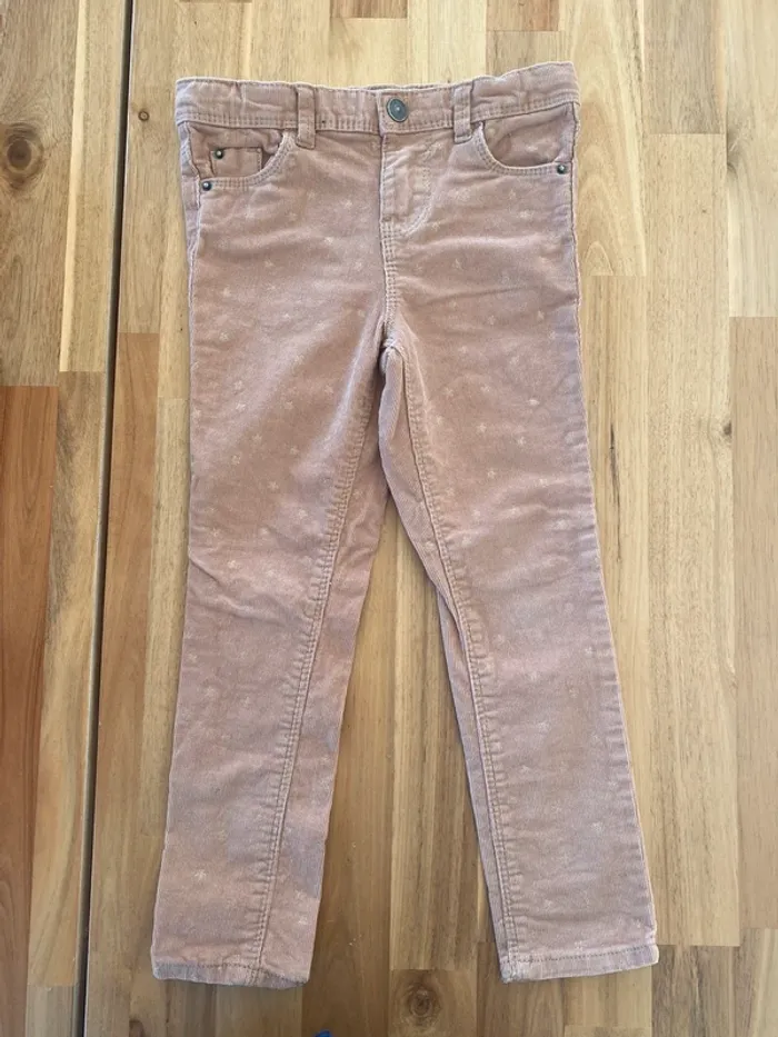 Pantalon slim kiabi rose étoile doré