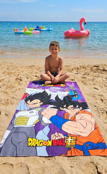 Serviette de bain (drap de plage 70 × 140 cm) - Dragon Ball - Microfibre douce
