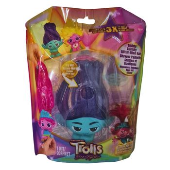 Trolls Band Together – Figure Stretchy Hair Glitter – Neuf