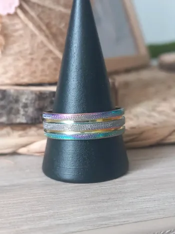 Bague en acier inoxydable taille 21 (66)