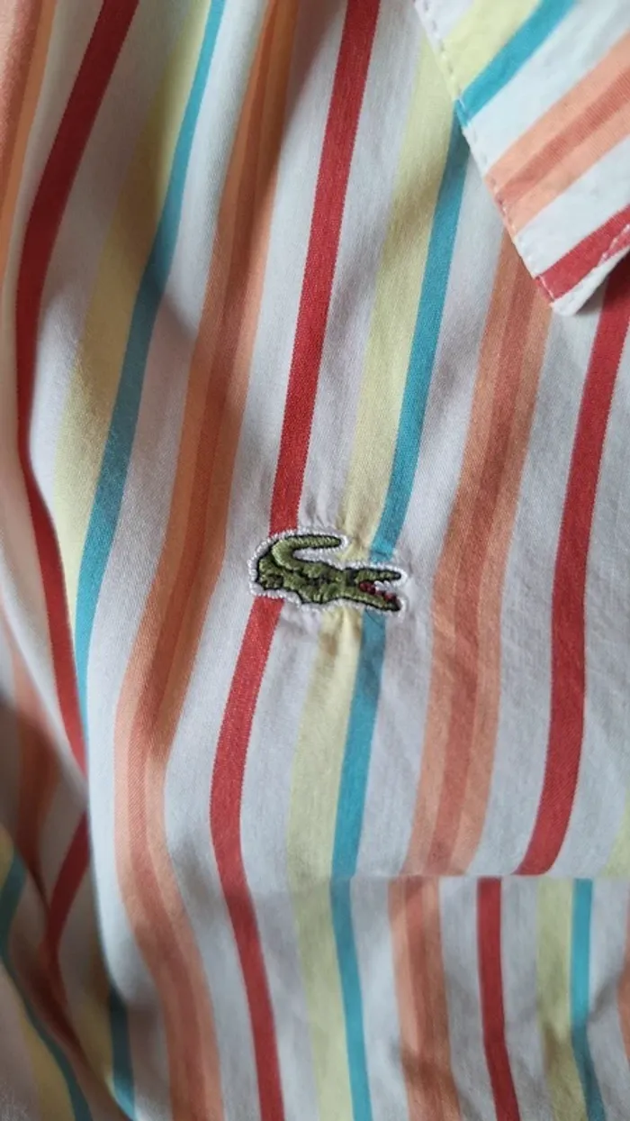 Chemise Lacoste vintage manches courtes - photo numéro 3