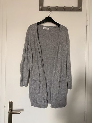 Gilet long gris 10/12 ans (146-152 cm)