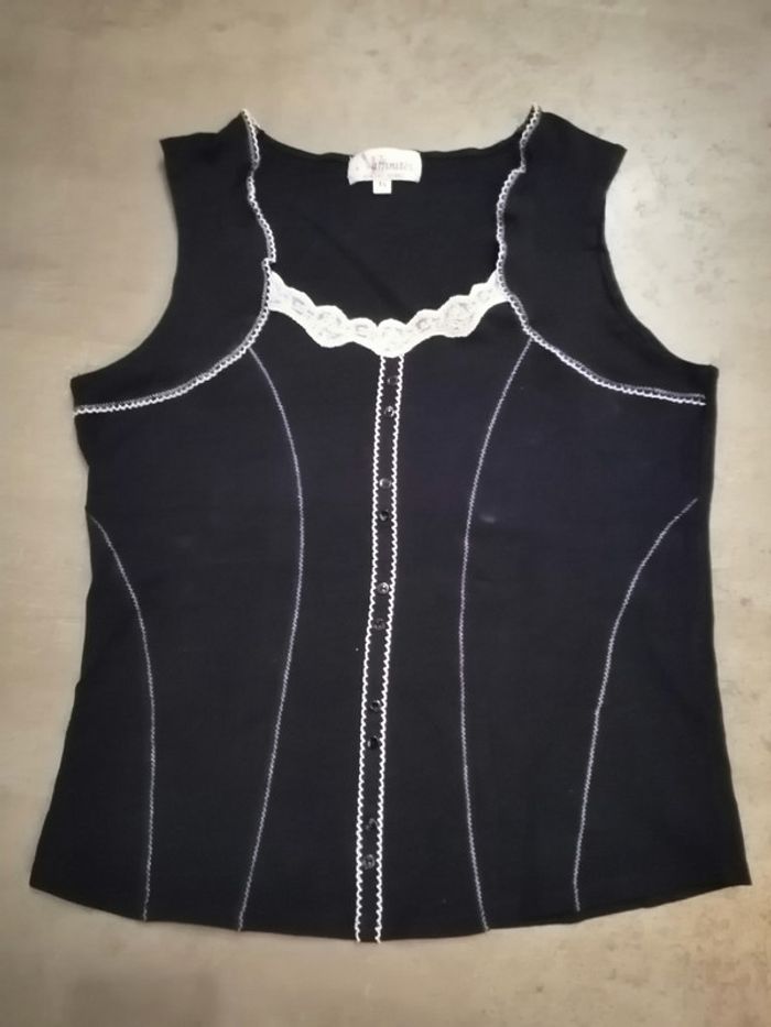 Top noir et blanc Taille 4 Armand Thiery