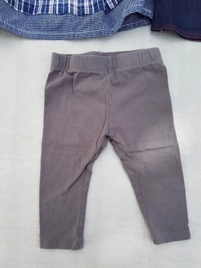 Lot de 2 robes + legging fille 6 mois - photo numéro 6