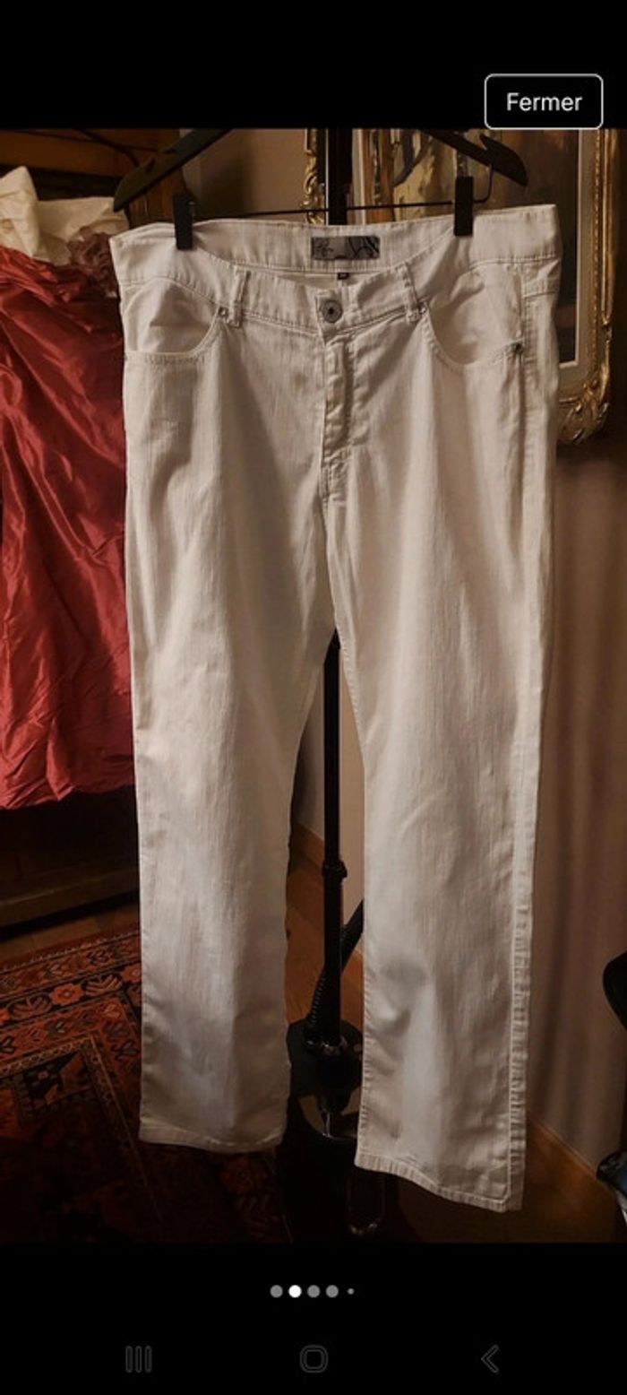 Pantalon femme blanc D'Auvry W 36 fr 46/48 - photo numéro 2
