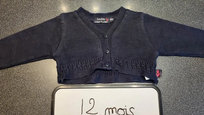 boléro marine taille 12 mois - photo numéro 2