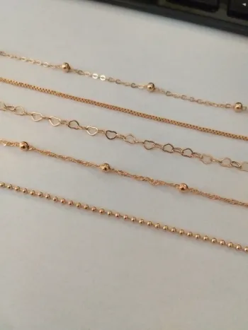 Lot de 5 bracelets dorés fantaisies neufs