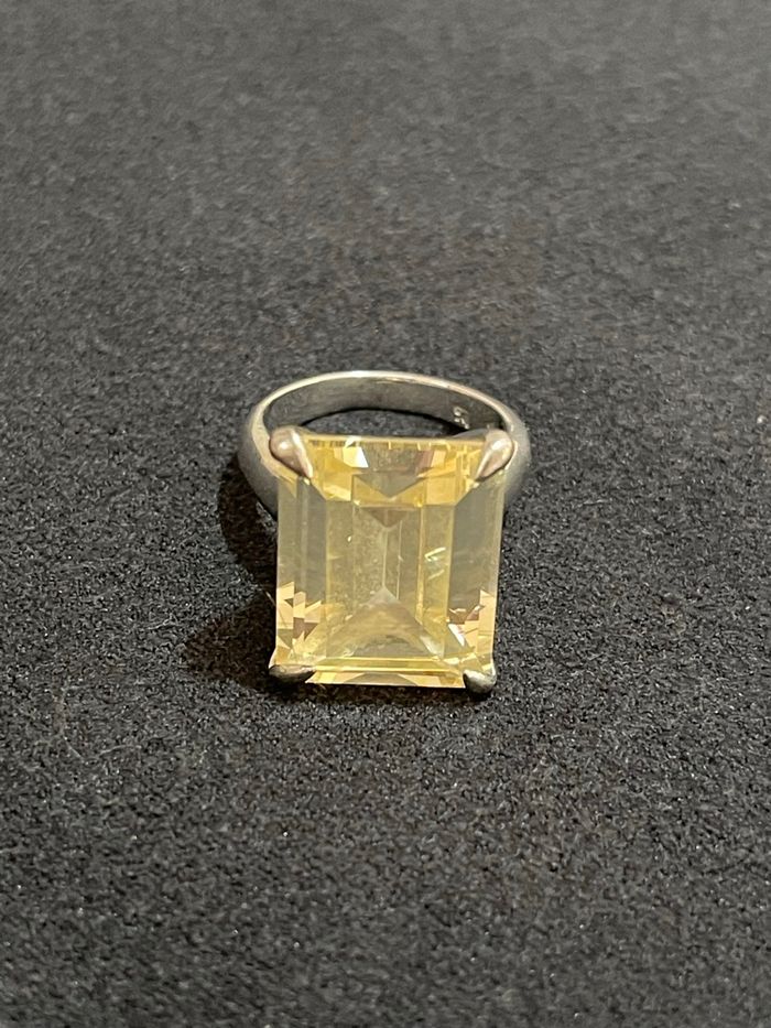 Bague argent et citrine taille 51 - photo numéro 4