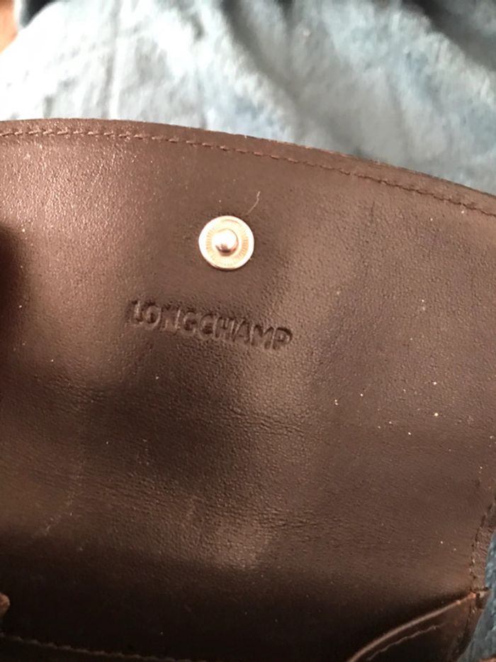 Porte feuille marron  homme marque longchamp très bon état. - photo numéro 5