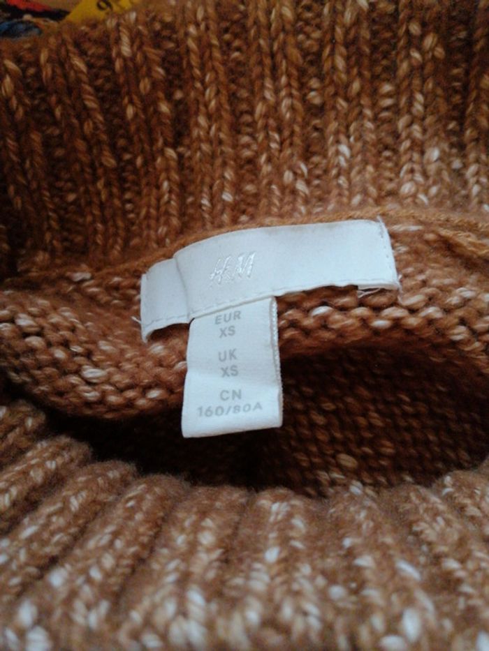 Pull col roulé H&M (marron), XS / 34 / 6 - photo numéro 5