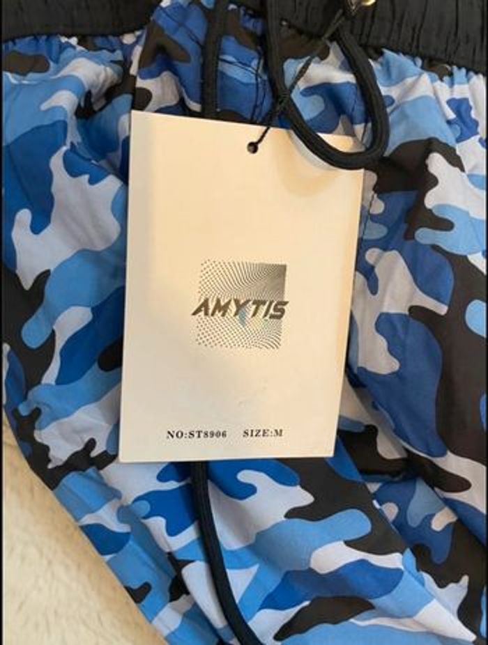 Short de bain bleu camouflage taille M Amytis - photo numéro 4