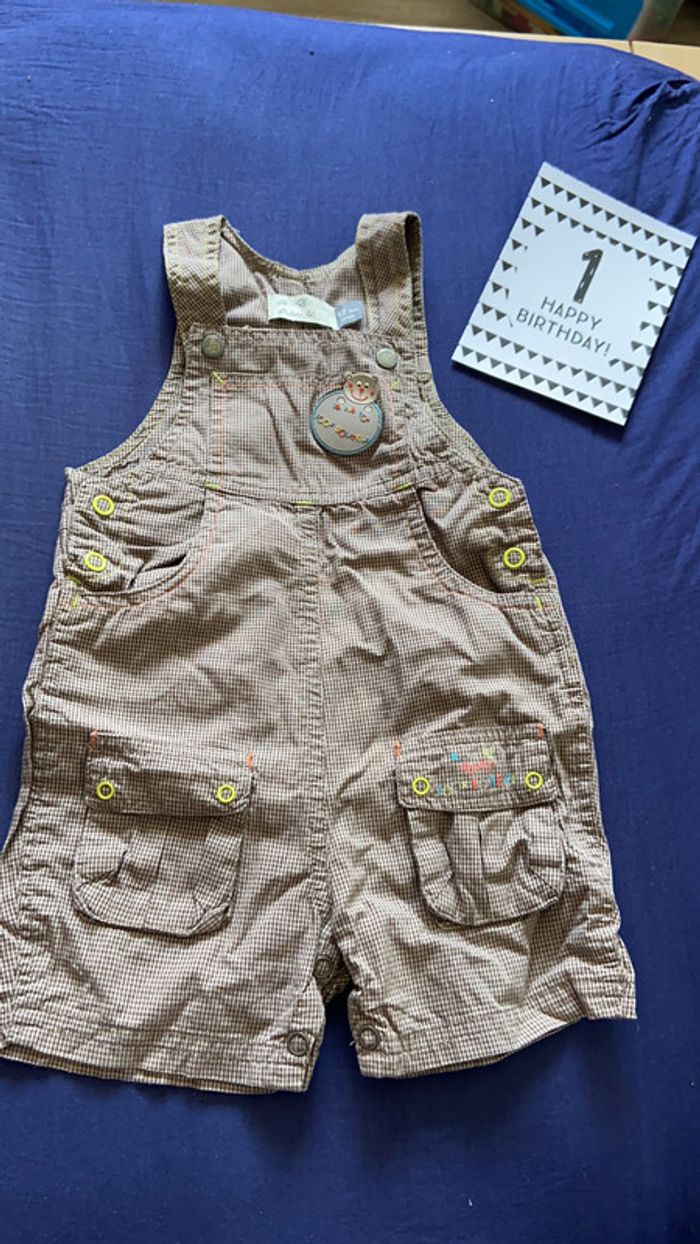 Salopette courte 12 mois 74 cm orchestra