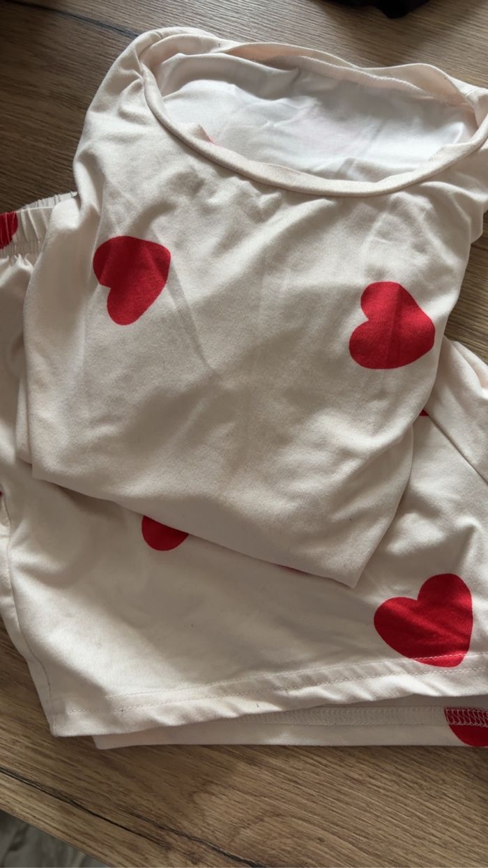 Pyjama motif à cœur