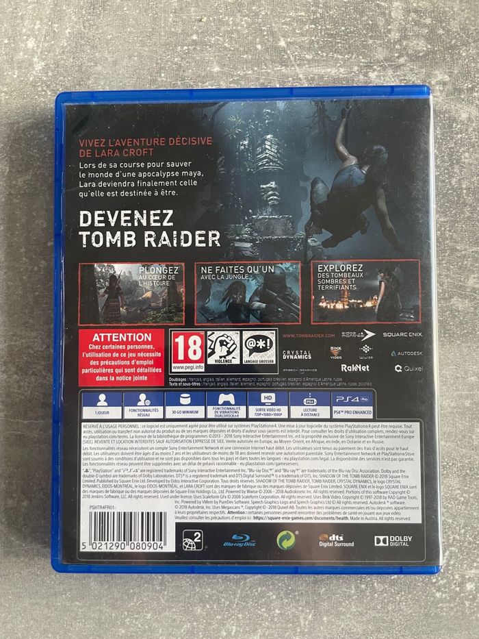 Jeu pour Sony PS4, Shadow of the tomb raider en français. - photo numéro 3