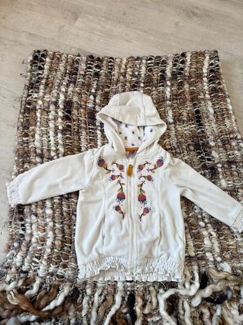Veste bébé fille effet velours 18 mois