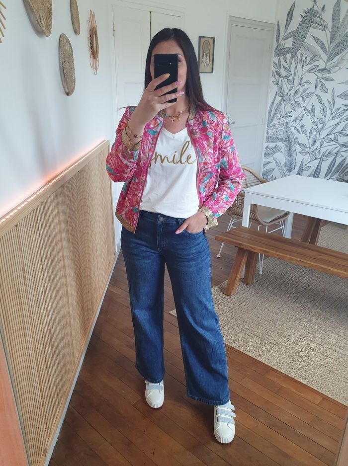 Bomber multicolore Biarritz détails dorés Taille XL - photo numéro 2