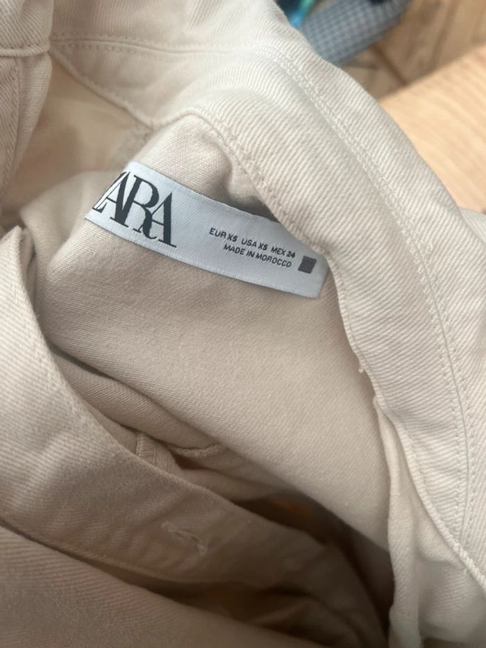 Été chemise Veste loose longue en jean beige crème taille XS 34 S 36 - photo numéro 6