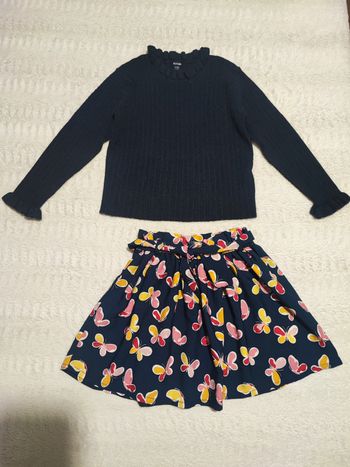 Ensemble mi-saison fleurie taille 6 ans