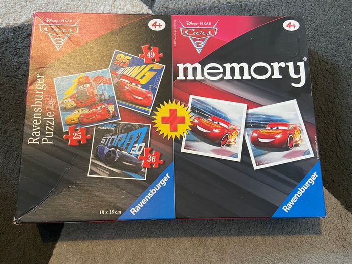 Coffret memory + puzzle Cars