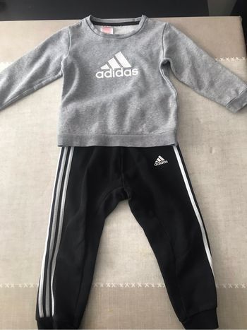 Ensemble 2 pièces sweat et jogging gris + noir ADIDAS SPORTSWEAR