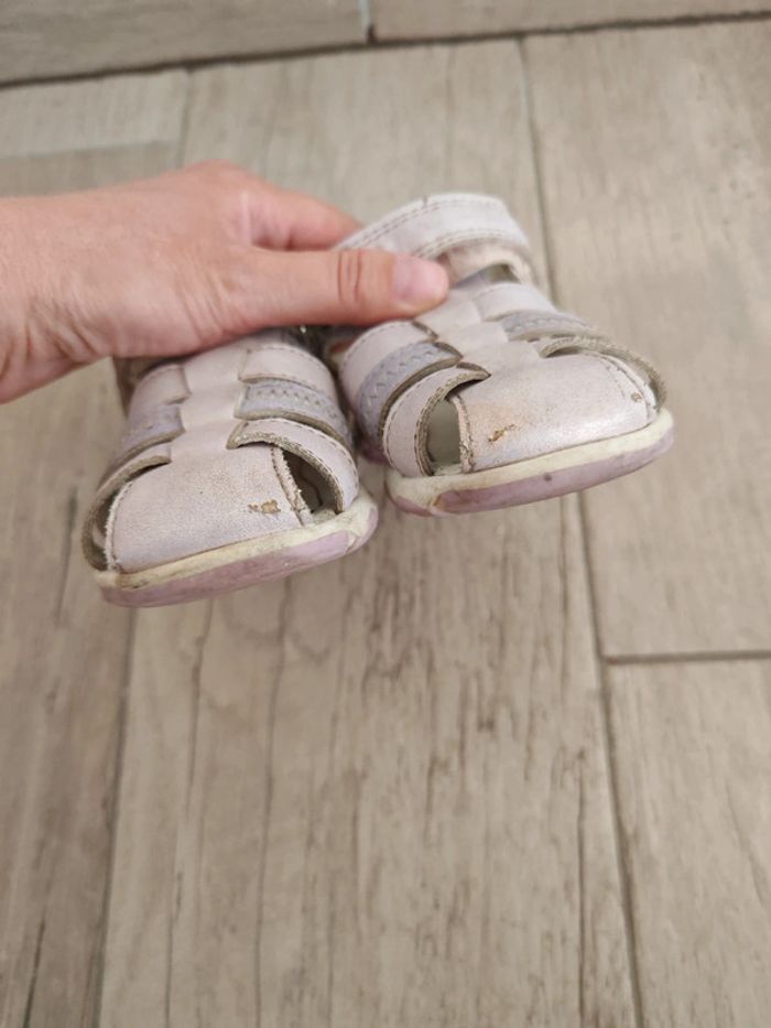 Sandales lilas à scratch pointure 23 - photo numéro 8