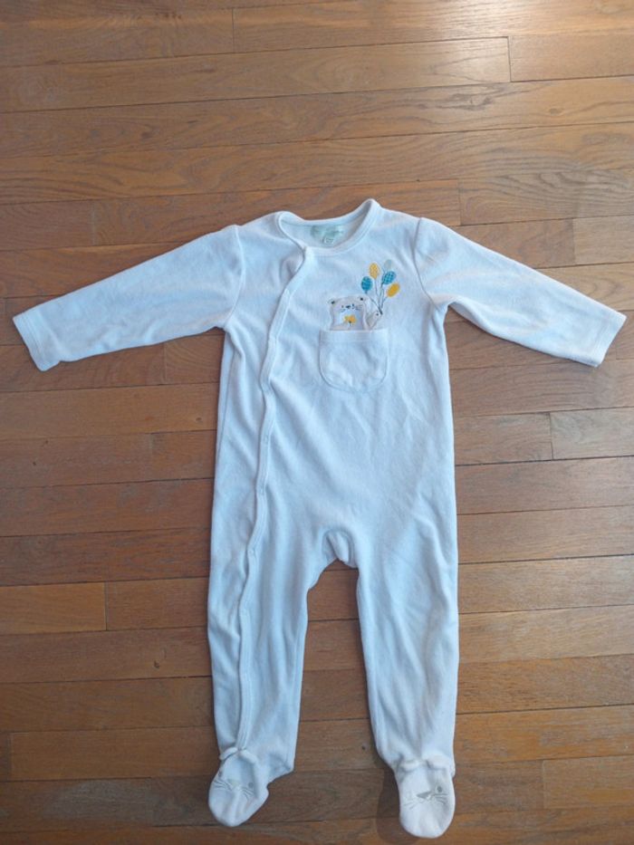 Pyjama velours chaud fille garçon 23 mois Mes Petits Cailloux