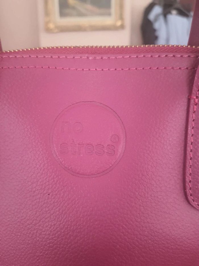 Jolie sac à main No Stress en cuir Violet - photo numéro 2
