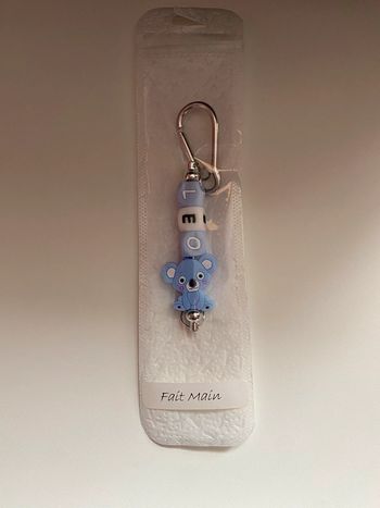 Porte clé personnalisé / bijoux de sac à main Léo  avec ourson