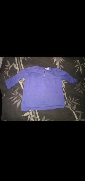 Tee shirt manches longues bleu 12 mois Tex