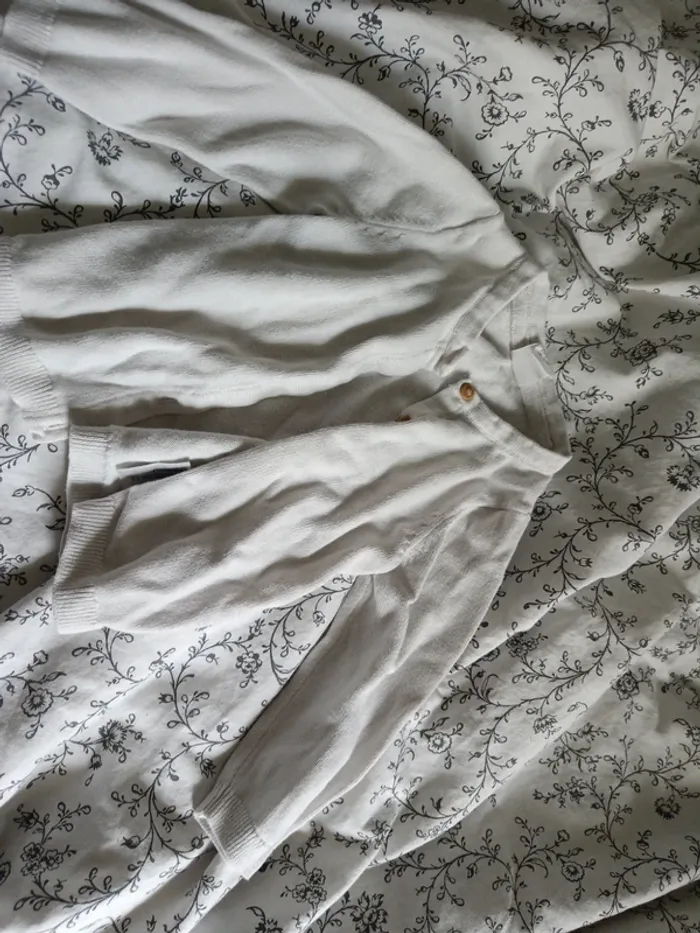 Gilet blanc H&M 74cm - photo numéro 2