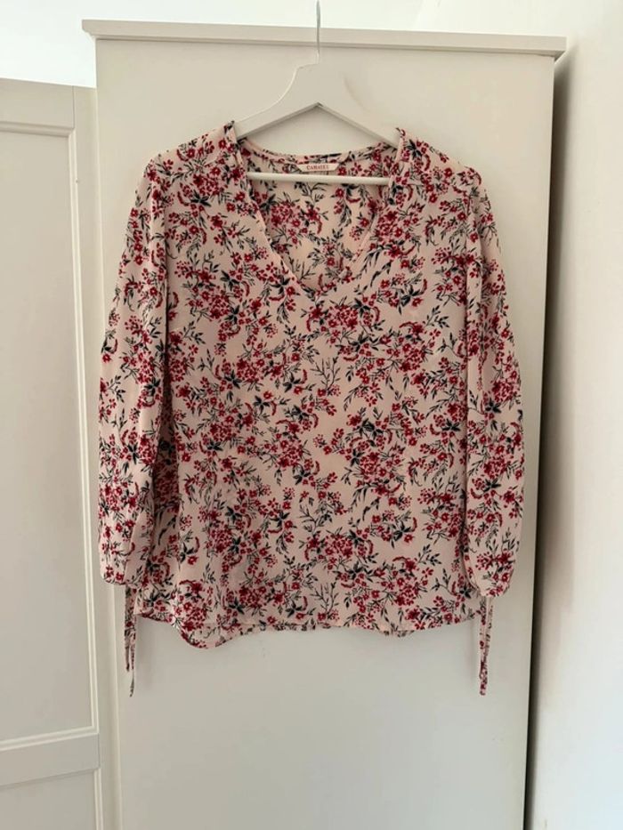 Superbe Blouse fleurie fluide neuve Camaïeu 🌸 40 L - photo numéro 6